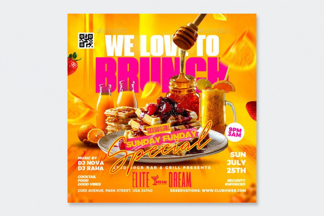 Brunch Flyer PSD