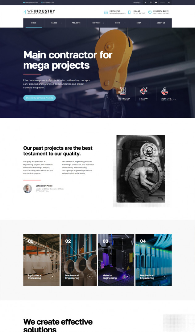 WP Industry - Industrial WordPress Theme