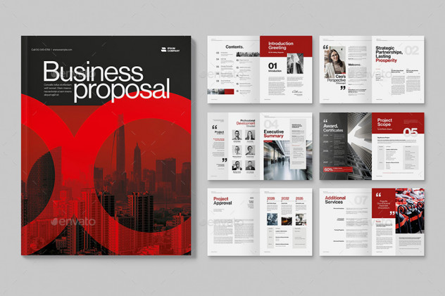 Business Proposal Brochure Template InDesign INDD - product preview 0