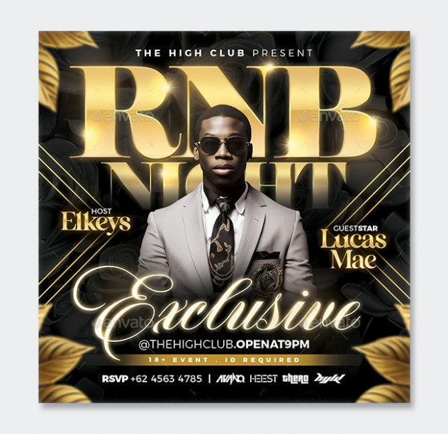 RNB Night Club Flyer Template PSD