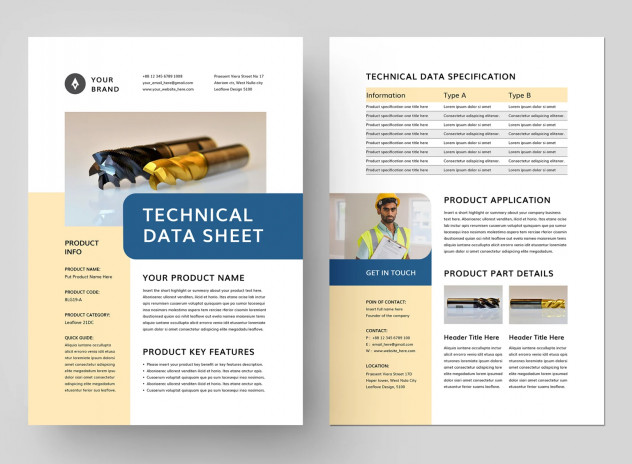 Preview of Technical Data Sheet Template