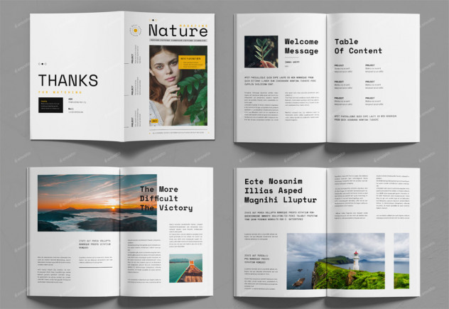 Nature Magazine Layout Design