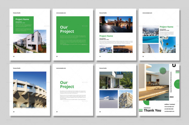 Construction Project Portfolio Brochure Template InDesign - product preview 4