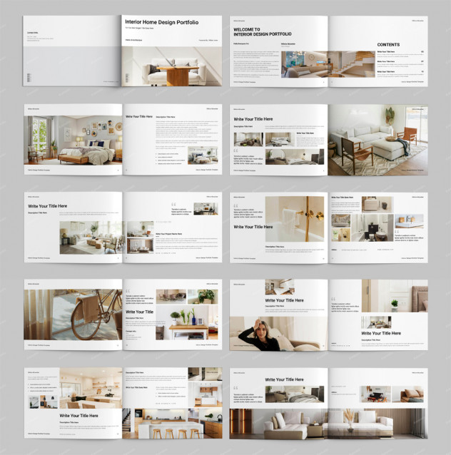 Landscape Interior Design Portfolio Brochure Template