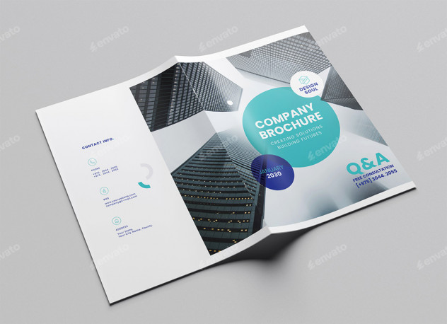 Preview of Company Brochure Template - Microsoft Word, InDesign, PSD, Canva
