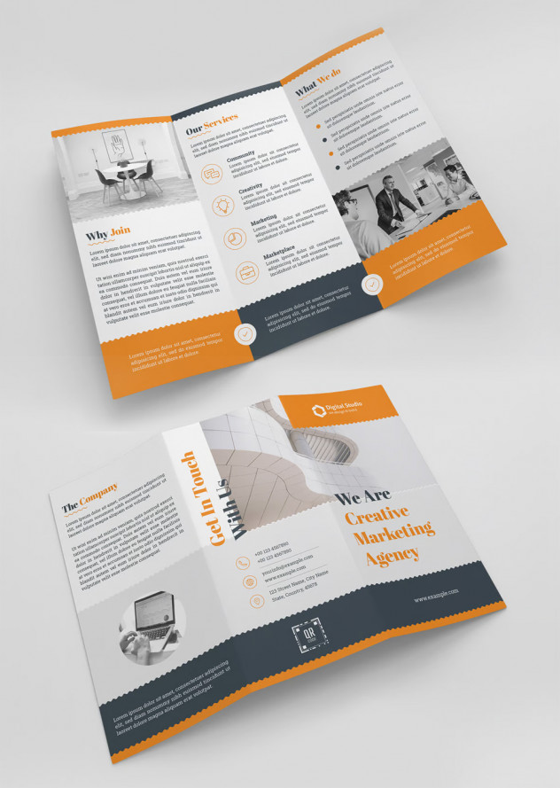 Creative & Modern Business Trifold Brochure Template - product preview 0