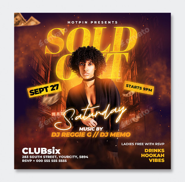 Night Club Flyer PSD