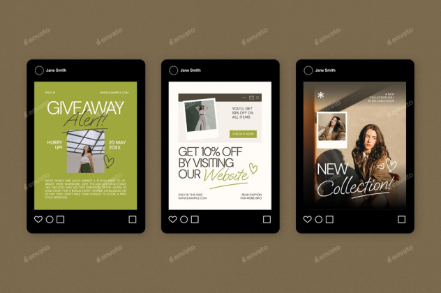 Fashion Sale Instagram Post and Story Templates preview #4