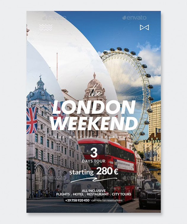 Travel Flyer Design PSD - product preview 1