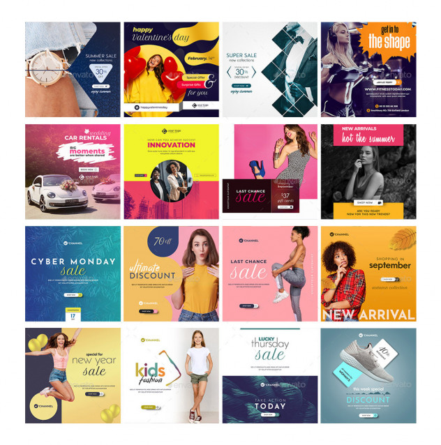 143 Multipurpose Social Media Post Templates PSD Bundle - product preview 2