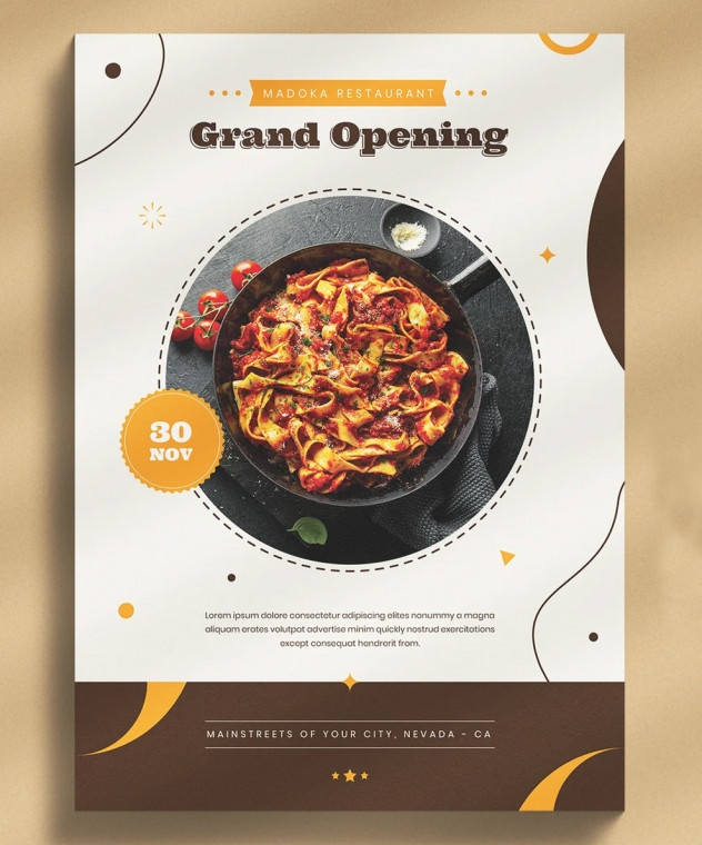 Preview of Restaurant Grand Opening Flyer Template - AI, EPS, PSD