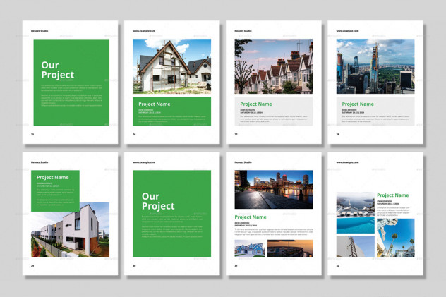 Construction Project Portfolio Brochure Template InDesign - product preview 3