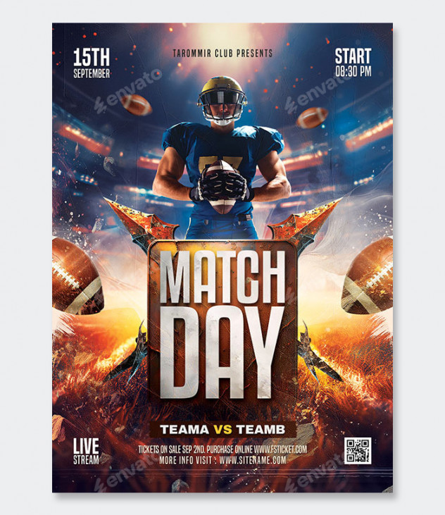 Football Flyer Template PSD