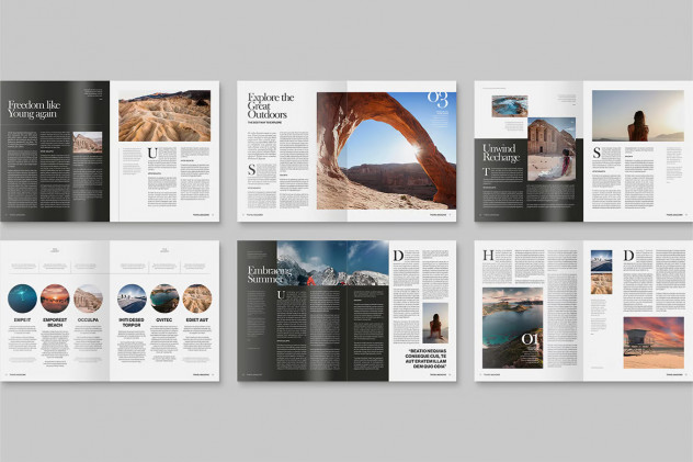 Stylish and Modern Travel Magazine Template INDD - product preview 3