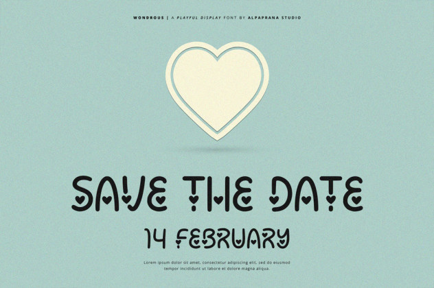 Wondrous &ndash; Display Font with a Romantic and Modern Feel preview #3