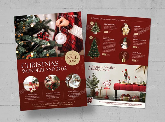 Christmas Catalog Flyer Template InDesign INDD