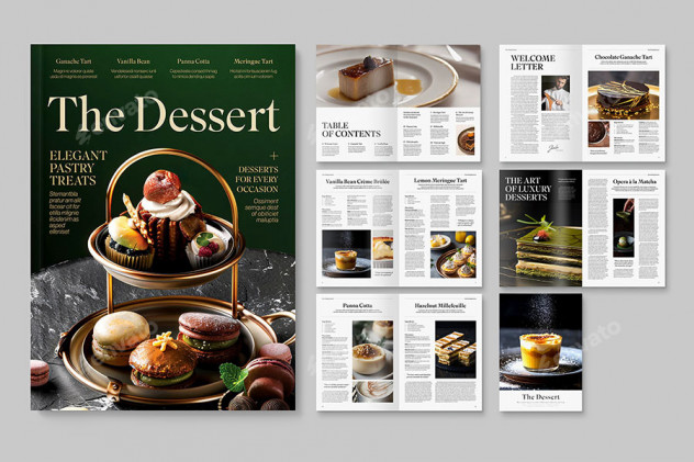 Cookbook Magazine Template InDesign INDD