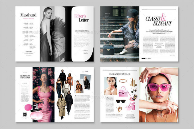 Fashion Magazine Template InDesign INDD & IDML preview #3