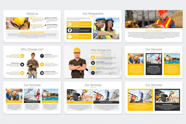 Construction PowerPoint Presentation Template - product preview 1