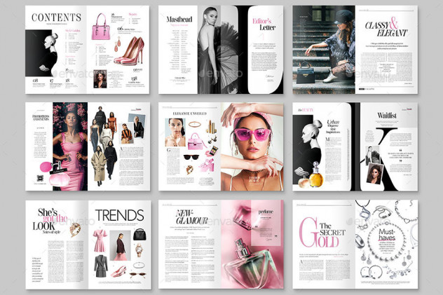 Fashion Magazine Template InDesign INDD & IDML preview #2