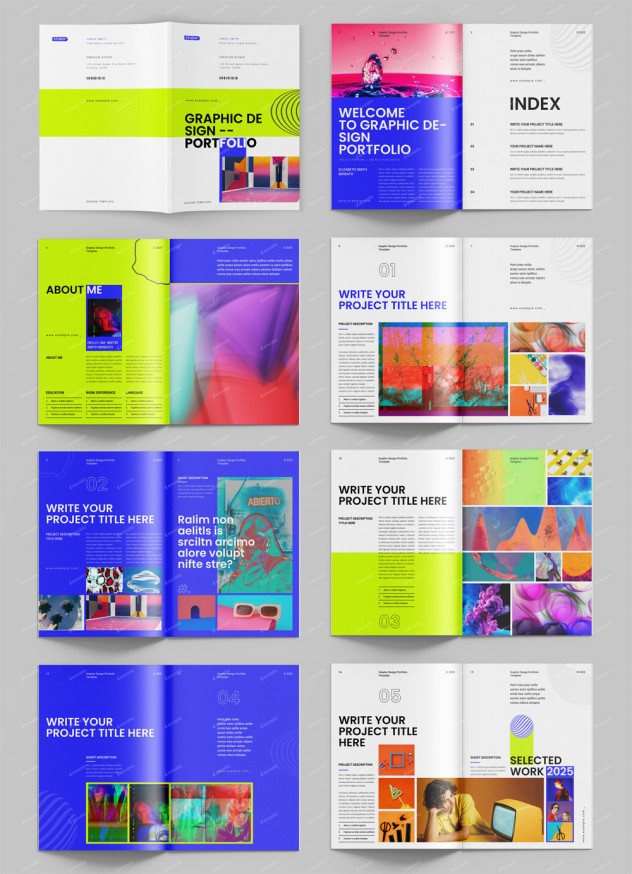 Preview of Graphic Design Portfolio Brochure Template