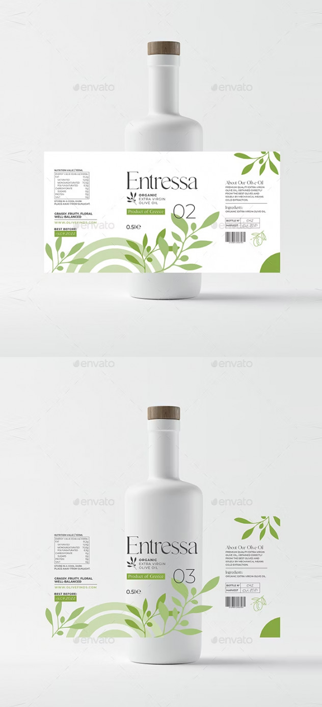 Olive Oil Label Template AI, Vector EPS - product preview 1