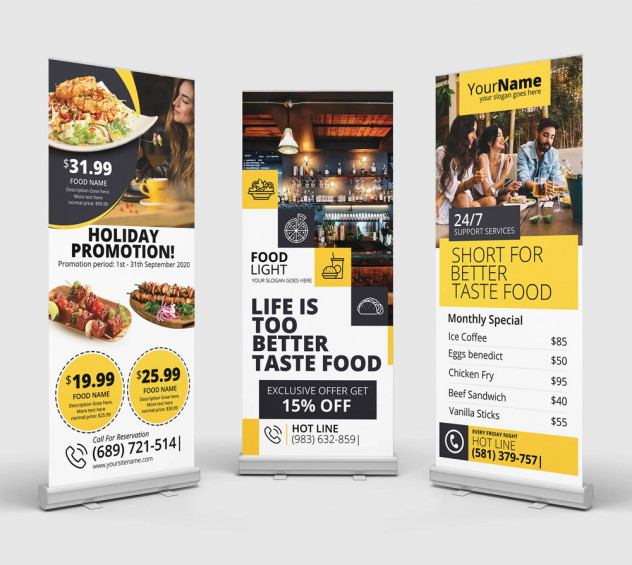 Preview of Restaurant Retractable Banner Template