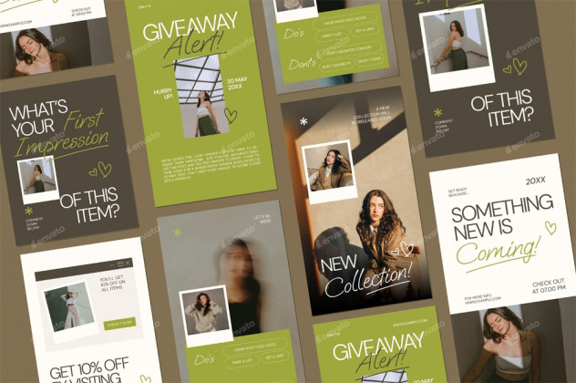 Fashion Sale Instagram Post and Story Templates preview #2