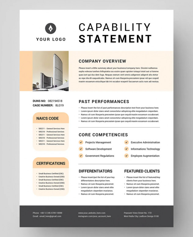 Preview of Capability Statement Template