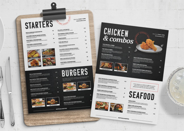 Preview of Modern Food Menu Template