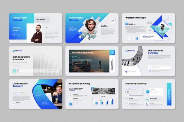 Business Plan-Deck Presentation PowerPoint Template - product preview 1