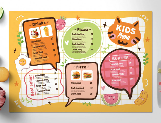 Preview of Kids Food Menu Template