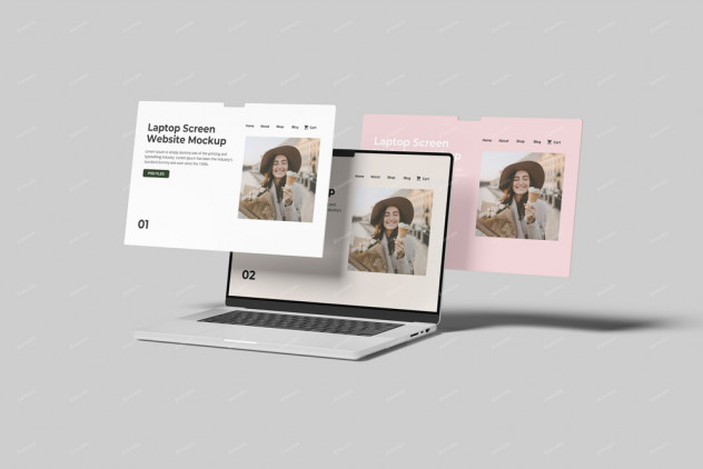 Laptop Screen Website Mockup preview #7