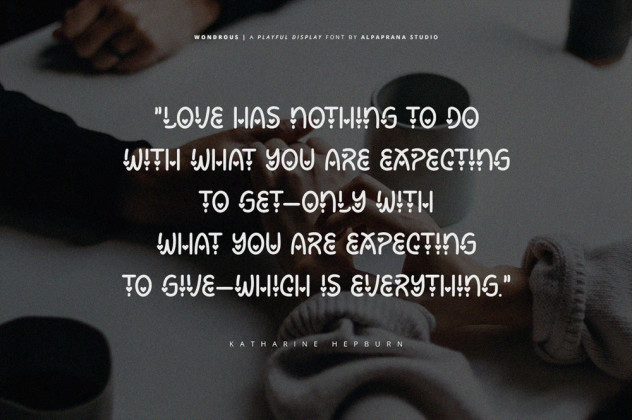 Wondrous &ndash; Display Font with a Romantic and Modern Feel preview #6