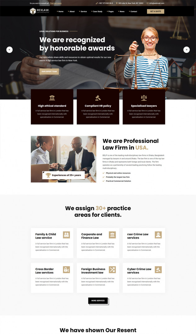 Rexlaw - Law Lawyer HTML Template - product preview 0