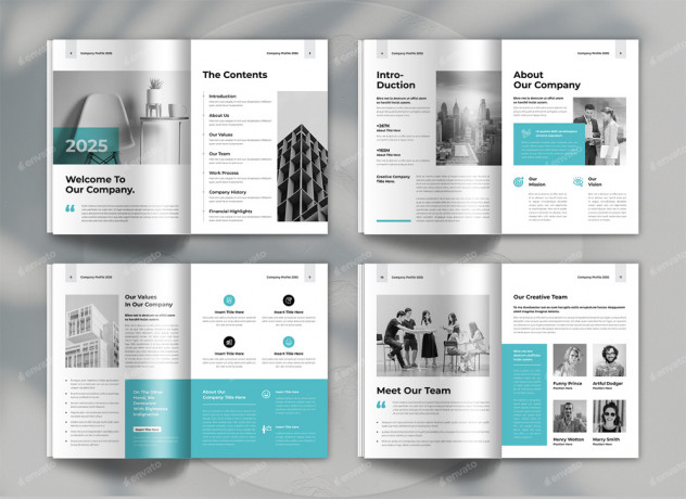 Clean Company Profile Brochure Template