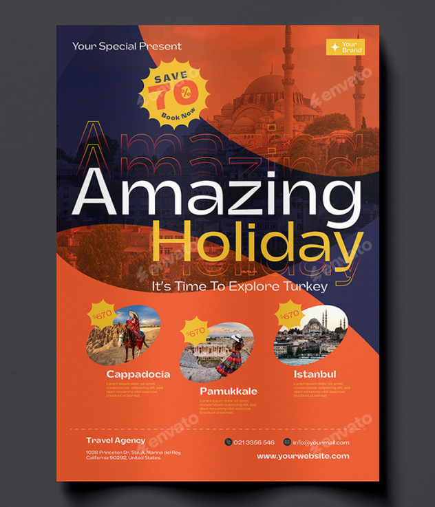 Modern Travel Flyer Design