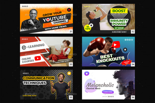 50 Youtube Thumbnail Templates PSD - product preview 5