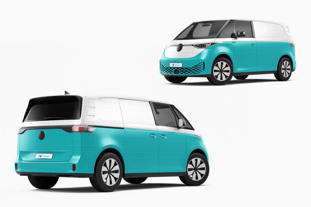 Volkswagen ID Buzz Electric Van Mockup - product preview 4