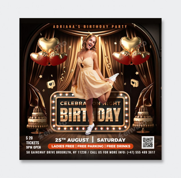 Birthday Flyer Template PSD