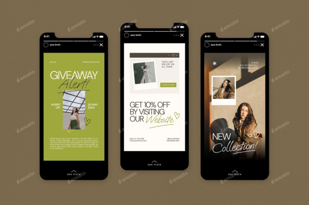 Fashion Sale Instagram Post and Story Templates preview #6