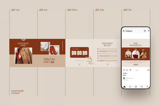 Beauty Instagram Carousel Template preview #4