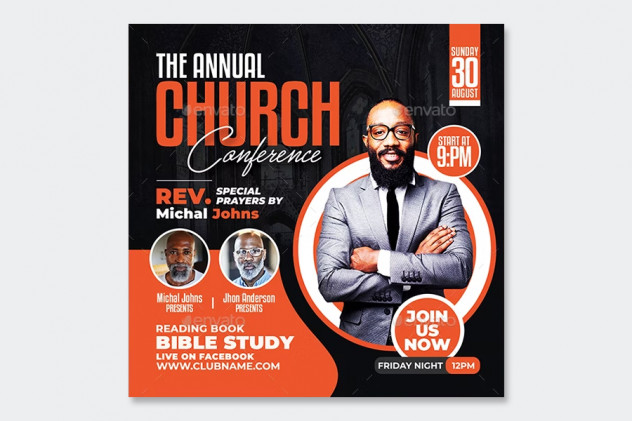 Church Conference Flyer Template PSD