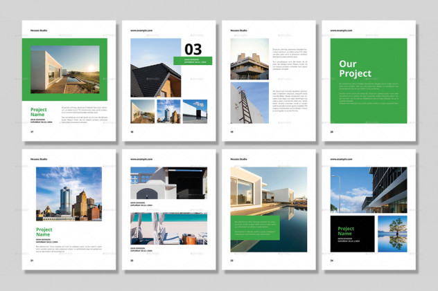 Construction Project Portfolio Brochure Template InDesign - product preview 2