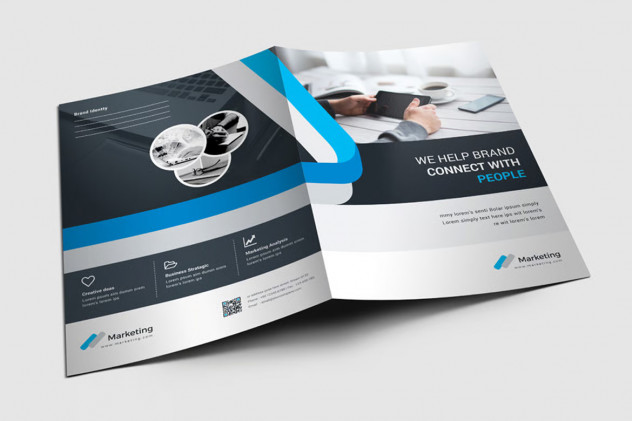 Corporate Presentation Folder Template - Vector  EPS