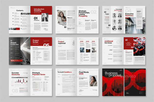 Business Proposal Brochure Template InDesign INDD - product preview 2