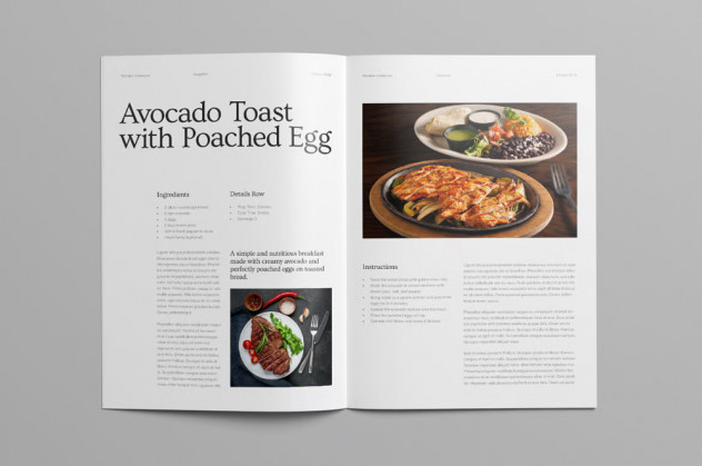Recipe Book Template &ndash; InDesign, Affinity, Canva preview #5