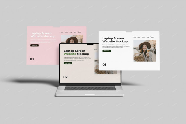 Laptop Screen Website Mockup preview #6