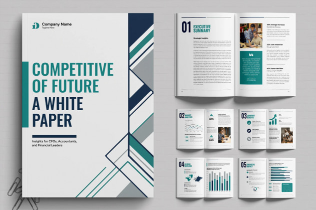 Modern White Paper Template main preview
