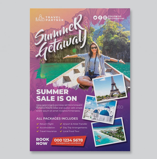 Travel & Vacation Flyer Template PSD - product preview 0